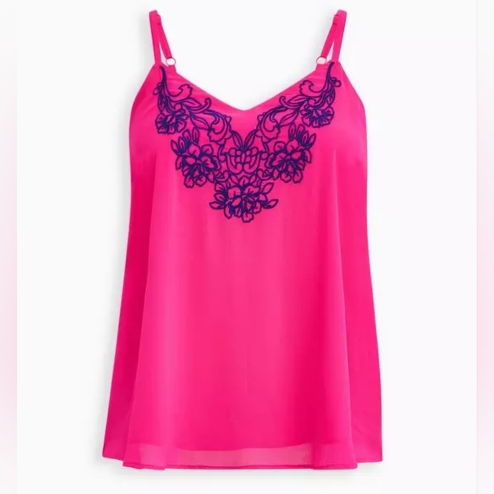 Torrid Sophie Chiffon Embroidered Swing Cami